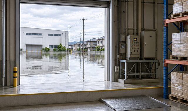 倉庫の浸水対策とは？ハザードマップ・床レベル・設備配置の注意点を解説